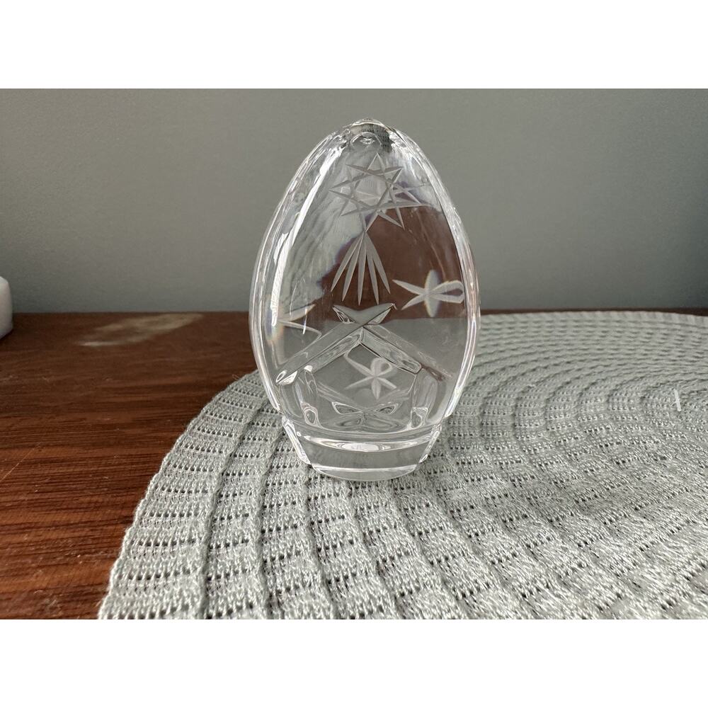 Vintage Sullivans Lead Crystal Star Bethlehem Nativity Stars Egg Made In Poland